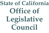 State of California Office of Legislative Council